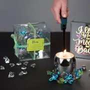 Mom Blue Flower - Soy Wax Candle 3.5oz Scent: Jasmine