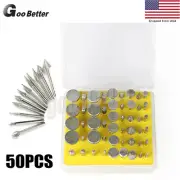 50Pcs Grinder Head Glass Burr Bits Diamond Coated Grinding Set for Rotary Tools