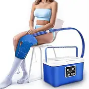9 Quart Ice Therapy Machine, Cold Therapy Machine with Cold Compress Pad, Adjustable Flow Rate, 12H Continuous Use, Relieve Pain Swelling, Anti-inflammatory, for Shoulder, Ankle, Foot, Leg, Hip
