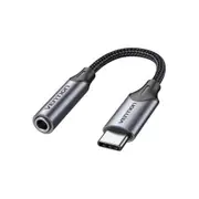 Vention BGMHA USB-C to 3.5mm Earphone Adapter - 10cm - Gray DAC - Aluminum Alloy [BGMHA]