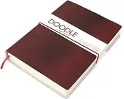 Artway Doodle - Brown Leather Journal/Sketchbook - 150gsm Cartridge Paper - 175 x 125mm - 82 Pages - Chestnut