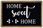 Country Home Sweet Home Black Memory Foam Anti-Fatigue Kitchen Floor Mat