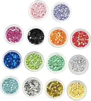 minkissy 14 Boxes Acrylic Nail Decor Nail Art Supplies Star for Nails Art Glitter Star Nail Flakes Sequins