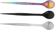 Abaodam Stirring Spoon Tea Spoon Set 3pcs Long Integrated Tweezers for Chef's Kitchen