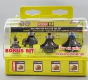 RYOBI Round Over Router Bit Set 4 Pcs A25RS41