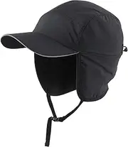 [Decentron] Mens Winter Hat with Brim Fleece Earflaps Hat Baseball Trapper Hat