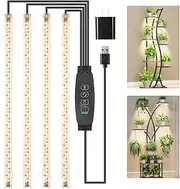 LED Plant Grow Lamp Strips, 3500K Full Spectrum for Indoor Plants with 3/9/12H Timer and 10 Dimmable Levels for Hydroponic Succulents by Green House 4