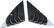 2Pcs ABS Carbon Fiber Rear Window Louver Shutter Cover Compatible For VW Jetta A7 Mk7 2019 2020 2021 (Not Compatible for R-Line Sedan 4-Door)