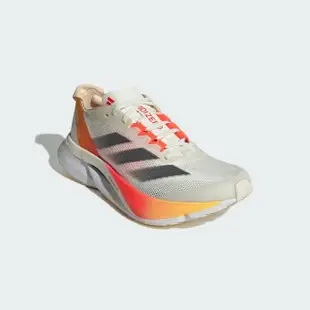 【adidas 愛迪達】慢跑鞋 女鞋 運動鞋 緩震 ADIZERO BOSTON 12 W 灰白橘 IG3325