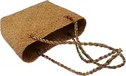 [ANDRESLAD] Woven Straw Beach Tote Handbag for Women Lightweight Durable Shoulder Bag with String Closure for Travel Shopping and Beach Outings Yellow