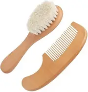 CRILSTYLEO Baby Hairs Care Kit 2pcs Comb Brush Set Hair Comb Double Sided Baby Shampoo Brush for Newborns