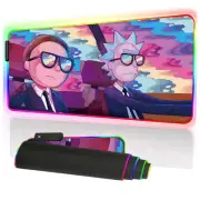 RGB Mouse Pad LED Light Gaming Mouse Pad with Rubber Base Colorful Computer C...