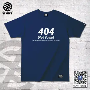 SLANT 404 Not found T恤 404頁面 HTTP狀態碼 404網頁 404找不到 網頁T恤 短袖T恤