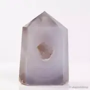 336g91mm Druzy Agate Geode Tower Point Natural Crystal Polished Quartz Healing