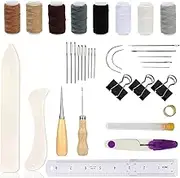 35 Pieces Bookbinding Kit Starter Tools Set for DIY Bookbinding Crafts and Sewing Supplies.