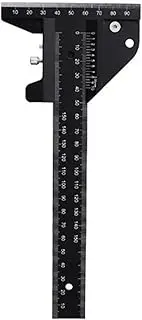 Working Multifunctional Marking Ruler Aluminum Alloy T-Shaped Rulers Work Scriber DIY Carpentry Tool Measuring Tools Calipers(150mm)