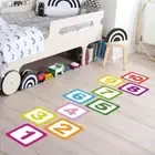 Multicolor Lattice Number Game Decals Number Grid Sticker Nursery Decals