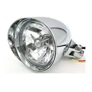 5 3/4" H4 Billet Headlight Chrome HARLEY Chopper Bobber Springer Softail Dyna XL