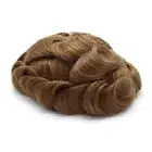 Fine Mono Mens Toupee Poly Skin Hair System Pu Replacement Wig Mens Hairpiece US