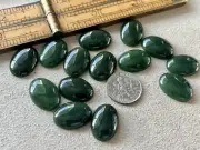 14 Gemstone Cabochons Jade Oval 13x18mm Stones Jewelry Making Findings Lot