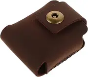 MUSISALY Elegant Leather Lighter Holder Full Grain Pouch Large Capacity Case for Stylish Storage