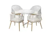 Livsip 5PCS Outdoor Dining Setting Table and Chairs Patio Furniture Bistro Set