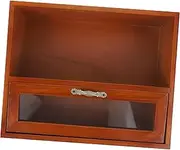BELLIFFY Unique Wooden Storage Container Miniature Cabinet for Desktop Decor Organizati