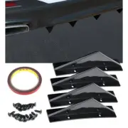 Universal Lower Rear Body Bumper Lip Diffuser Spoiler Shark Fin Kit Decor Car 4x