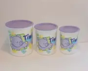 Tupperware 3 piece Tiwi Canister Set! New!