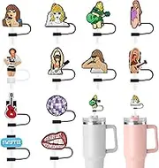 Singer Straw Cover Cap 12 Pcs,Taylor Straw Covers Cap for Tumblers 10mm,Drinking Straw Covers Silicone,Reusable Straw Toppers Cover with 30oz,40oz Tumbler Cups Cup Accessories