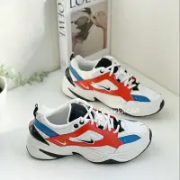 在飛比找Yahoo!奇摩拍賣優惠-現貨 Nike M2K Tekno 老爹鞋 藍橘 厚底 AV