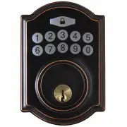 TruGuard GA7X7D01AA KD Castle Electronic Deadbolt, Aged Bronze - Quantity 4