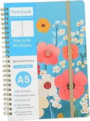 Homoyoyo Floral Spiral Notebook: Portable Writing Journal With Lined Page - A5 Aesthetic Flower Notepad For Daily Planning And Note-taking