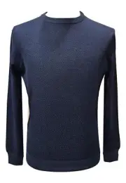 NWT BUGATTI MEN'S CREW-NECK JUMPER 85530 7400570 BLACK/GREEN