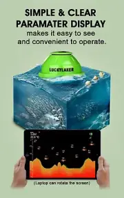 Wireless Portable Fish Finder 40M Sonar Depth Sounder Fish Radar Fishing Sonar