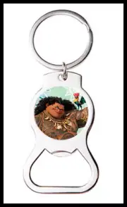 MOANA DISNEY INSPIRED ART CUSTOM BOTTLE OPENER KEYRING KEYCHAIN GREAT GIFT