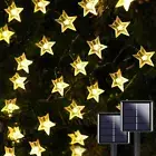2-Pack 200 LED 40FT Star Solar String Lights Outdoor, Solar Lights (Warm White)