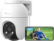[EZVIZ] 2K+ Security Camera Outdoor, 360° PTZ Surveillance Camera Camera, AI-Human/Vehicle Detection, 2-Way Talk, Color Night Vision, Waterproof, SD/Cloud, No Subscription Fee (C8c 4MP)