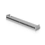 O-Ubiquiti 24-Port Blank Keystone Patch Panel, Silver, 1U 24-port, Ideal for
