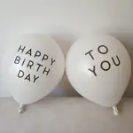 HAPPY BIRTHDAY TO YOU 生日快樂字母乳膠氣球 10只 森系主題派對氣球