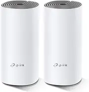 TP-Link Deco AC1200 Whole Home Mesh Wi-Fi (2-Pack), Dual-Band, Up to 1167 Mbps, Wireless, Seamless AI Roaming, Gaming & Streaming, Smart Home, Compatible with Starlink (Deco E4(2-pack))