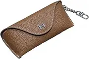 [HAMKVBPR] Glasses Case Leather Hanging Bag Portable Sunglasses Storage Bag Sunglasses Glasses Case for Women and Men