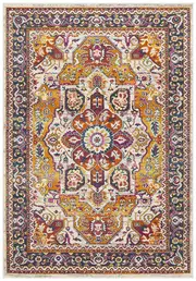 Babylon in Rust and Multi Coloured Rug