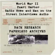 WWII Pearl Harbor Radio News and Man on the Street Interviews Audio USB Drive