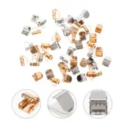 100Pcs Shoestring Aglet No Tie Shoelace Buckle Metal Tip Shoelaces