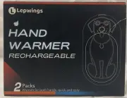 Lepwinds~ Rechargeable Hand Warmers, 6000mAh, 3 Heat Levels, Portable, 2Pk, New!