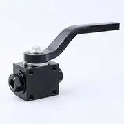 Brake Line Lock Shut Off Valve 1/8 NPT Billet Aluminium Fuel Flow Control Cut Off Valve Black Anodized