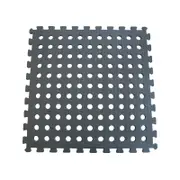 Black 50 x 50cm Interlocking Foam Mat with Holes - 4 Pack