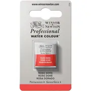 Winsor & Newton Professional Watercolour Artist Paint Half Pan Rose Dore S4