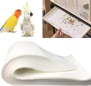 Docuuleuy 100 Pcs Bird Cage Liner Papers, White Disposable Big Size Cage Paper Liners Precut Absorbent Cushion Pad Mat Accessories for Pet Bird Parrot
